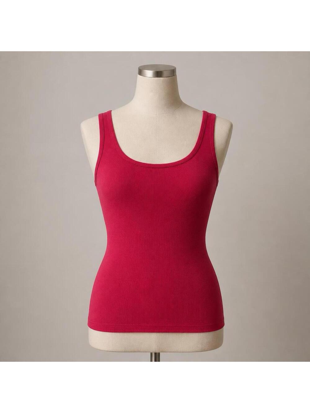Faded Glory Women's Pink Tank Top XL 16/18 Cotton Spandex